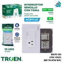 APAGADOR CON TOMA ACRILICO BLANCO TROEN