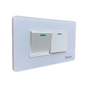 APAGADOR DOBLE DE ACRILICO BLANCO TROEN