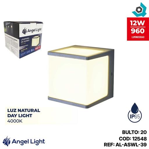 [12548] LAMPARA DE PARED 12W 4000K ANGEL LIGHT
