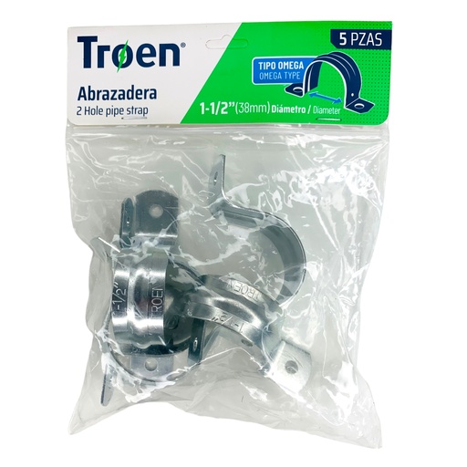[12557] ABRAZADERA OMEGA 1 1/2" 5 PZAS TROEN