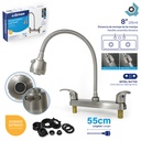 GRIFERIA PARA FREGADERO CUELLO FLEXIBLE SATINADO GRIVEN