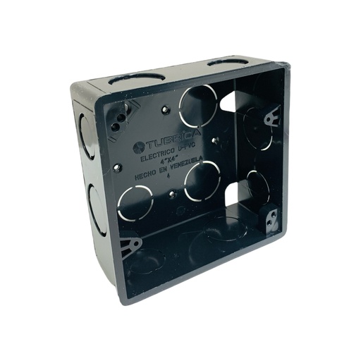 [12578] CAJETIN ELECTRICO PVC CONDUIT 4" X 4" NEGRO TUBRICA
