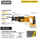 SIERRA SABLE RECIPROCA INALAMBRICO 20V COVO