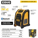 ALTAVOZ INALAMBRICO BLUETOOTH 20V COVO