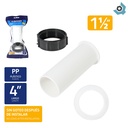 TUBO DE EXTENSION 1 1/2" X 4" PARA CANASTA DE FREGADERO GRIVEN