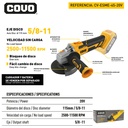 ESMERIL INALAMABRICO 5/8-11 20V  COVO