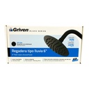 REGADERA TIPO LLUVIA 6" NEGRO MATE REDONDA GRIVEN