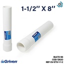 TUBO DE EXTENSION PVC 1 1/2" X 8" GRIVEN
