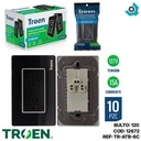 TOMACORRIENTE DOBLE DE ACRILICO NEGRO TROEN