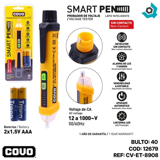 [12679] PROBADOR DE VOLTAJE SMART/INTELIGENTE COVO