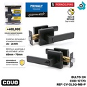 CERRADURA DE MANILLA CUADRADA NEGRO MATE COVO