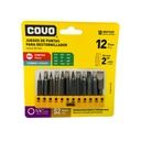 JUEGO DE PUNTAS DE PALETA 12 PIEZAS PARA DESTORNILLADOR COVO