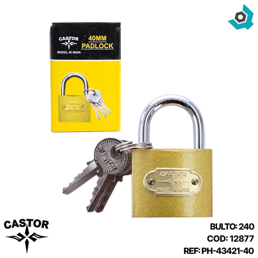 [12877] CANDADO 40MM CASTOR