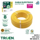 CABLE ELECTRICO 8 AWG AMARILLO 7 HILOS TROEN