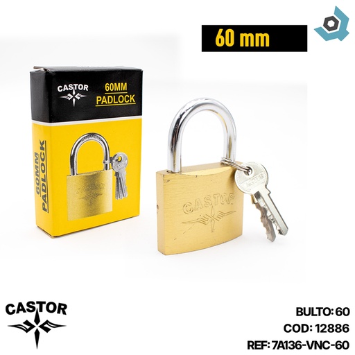 [12886] CANDADO 60MM CASTOR