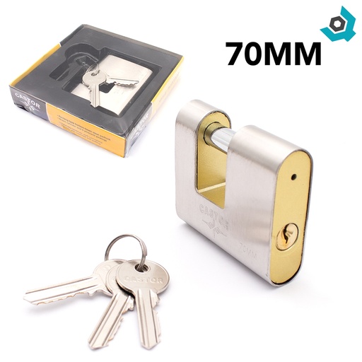 [12888] CANDADO 70MM ANTICIZALLA CASTOR