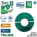CABLE ELECTRICO 10 AWG VERDE 7 HILOS TROEN