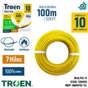 CABLE ELECTRICO 10 AWG AMARILLO 7 HILOS TROEN