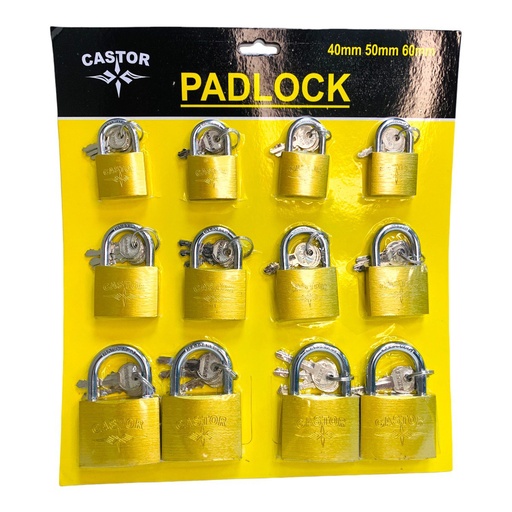 [12920] SET DE CANDADOS 40MM 50MM 60MM CASTOR