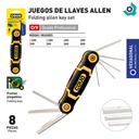 JUEGOS DE LLAVES ALLEN HEXAGONAL 8 PZAS COVO