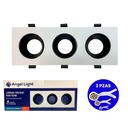 BASE DE LAMPARA TRIPLE TIPO SPOT EMPOTRAR GU10 ANGEL LIGHT