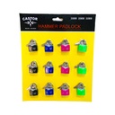 SET DE CANDADOS 20MM 12 PZAS CASTOR