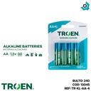 BATERIAS AA ALCALINAS 4PZAS TROEN