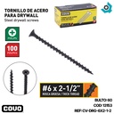 TORNILLO DRYWALL 6 X 2 1/2" 100 PZA COVO