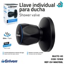 LLAVE PARA DUCHA 1/2" INDIVIDUAL NEGRO MATE GRIVEN