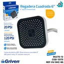 REGADERA CUADRADA 6" CROMADO GRIVEN