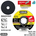 DISCO PARA CORTE EN METAL 4 1/2"  EXTRA FINO COVO