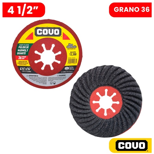 [13236] DISCO PARA PULIR GRANO 36 DE 4 1/2" COVO