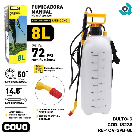 [13238] ATOMIZADOR MANUAL 8L COVO
