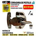 CERRADURA DE PESTILLO 80X59MM NIQUELADO SECURITY