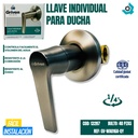 LLAVE INDIVIDUAL PARA DUCHA GRIS METÁLICO GRIVEN