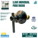 LLAVE INDIVIDUAL PARA DUCHA GRIS METÁLICO GRIVEN