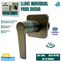 LLAVE INDIVIDUAL PARA DUCHA GRIS METÁLICO GRIVEN