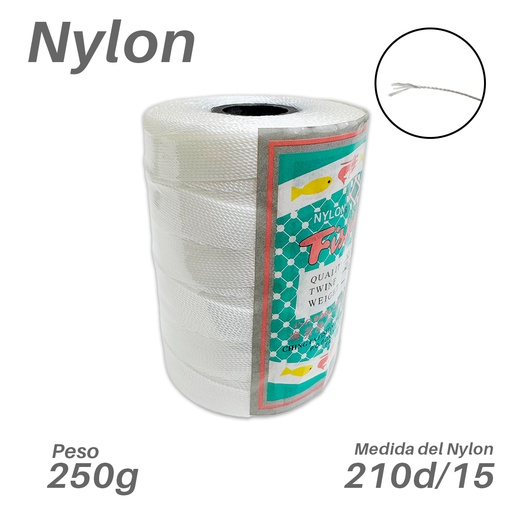 [13302] NYLON PARA PESCAR 210D/15 FISHING TWINE
