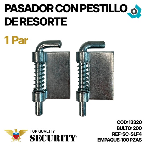 [13320] PASADOR CON PESTILLO DE RESORTE SECURITY