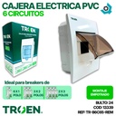 CAJERA ELECTRICA 6 CIRCUITOS EMPOTRAR PVC TROEN