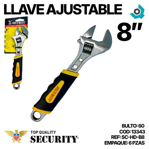 [13343] LLAVE AJUSTABLE 8" SECURITY