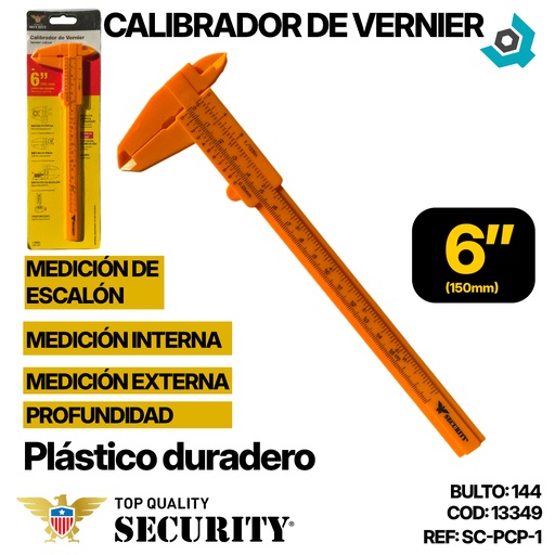 [13349] VERNIER 6" DE PVC SECURITY