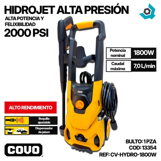 [13354] HIDROJET ALTA PRESION 1800W COVO
