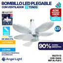 BOMBILLO LED PLEGABLE 40W CON VENTILADOR ANGEL LIGHT
