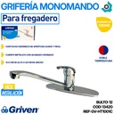 GRIFERIA MONOMANDO PARA FREGADERO GRIVEN