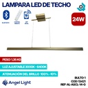 LAMPARA LED 24W DE TECHO LUZ AJUSTABLE DORADA ANGEL LIGHT