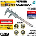 VERNIER CALIBRADOR 6" COVO