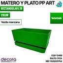 MATERO Y PLATO PP ART REC TEX L18 VERDE MANZANA DP