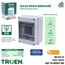 CAJERA ELECTRICA 5 CIRCUITOS SUPERFICIAL PVC TROEN