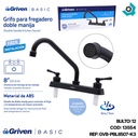 GRIFERIA PARA FREGADERO DOBLE MANIJA GRIVEN BASIC